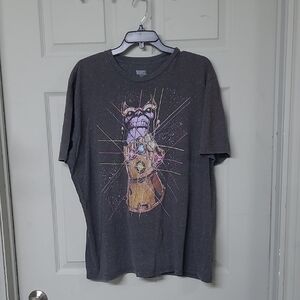 3/$30* Marvel Avengers T-shirt Gray Confetti'Infinity War Thanos Gauntlet' XL